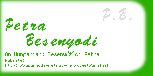 petra besenyodi business card